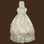 interior forrado ropón bautizo niña desmontable shantung poliéster jb067m