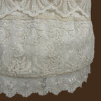 detalle guipiur festoneado falda desmontable ropón bautizo niña tul bordado hojas jb145m