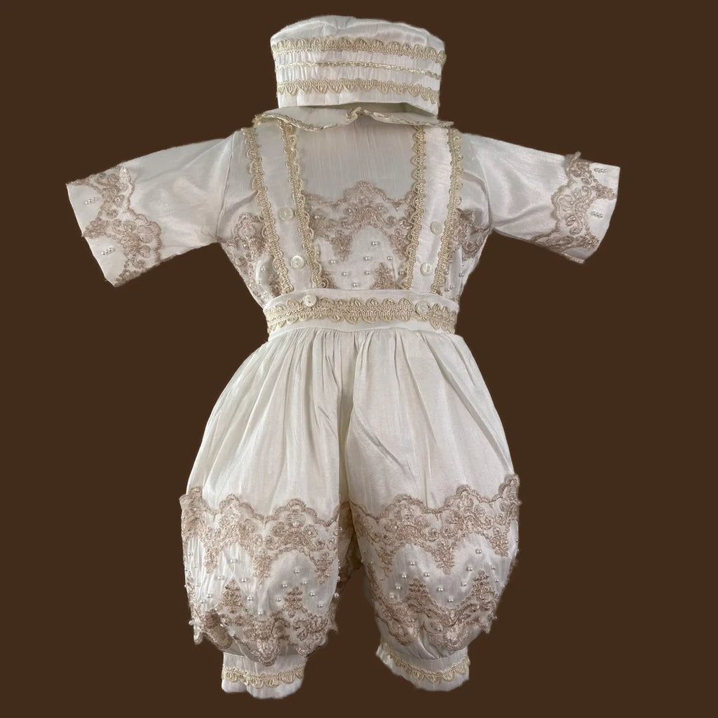 ropón bautizo niño sin estola camisa con cristales y perlas bordados jb1516h