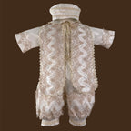 ropón de bautizo niño con estola perlas y cristales bordados conjunto completo jb1516h perla